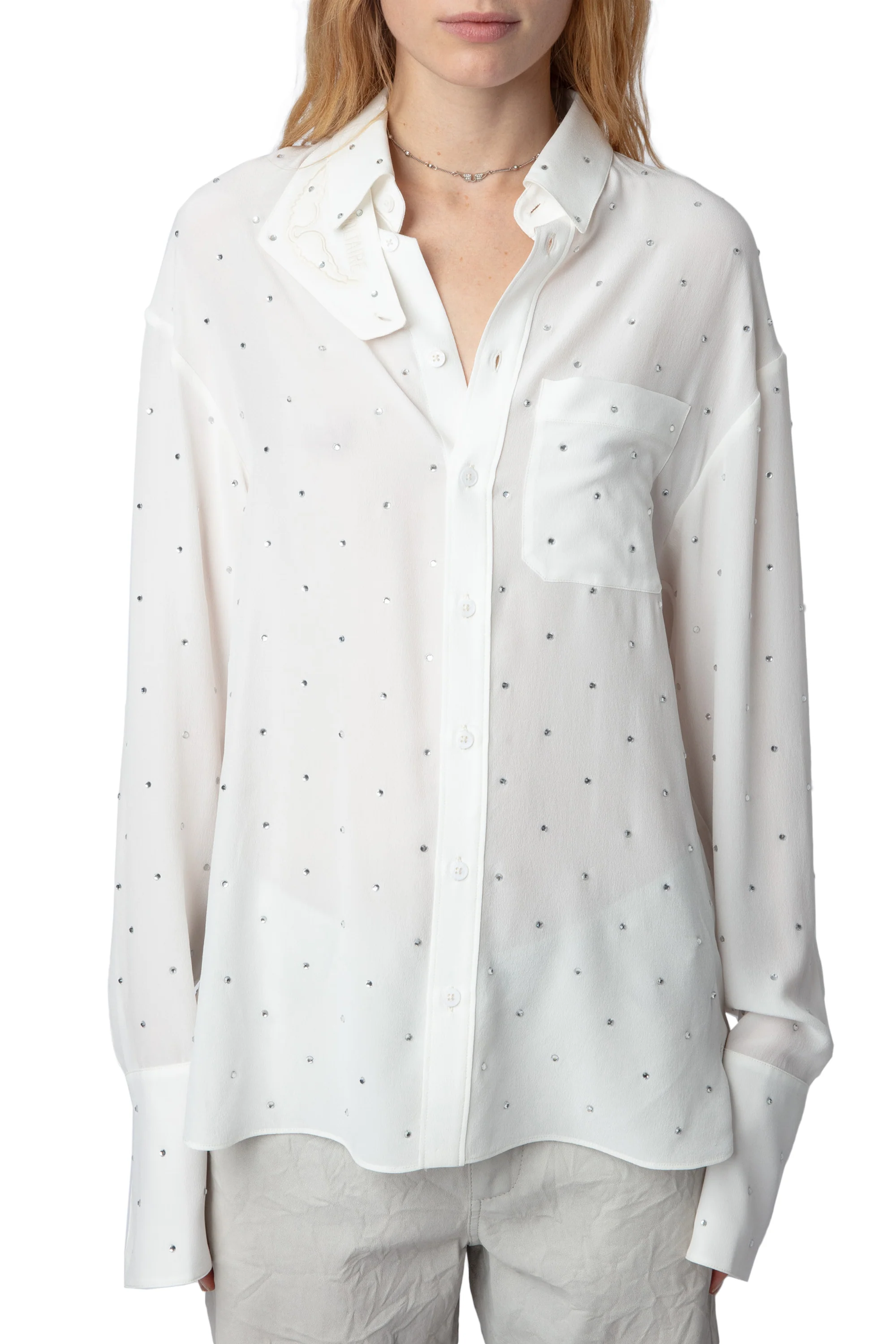 Tyrone CDC Strass Shirt | Beige