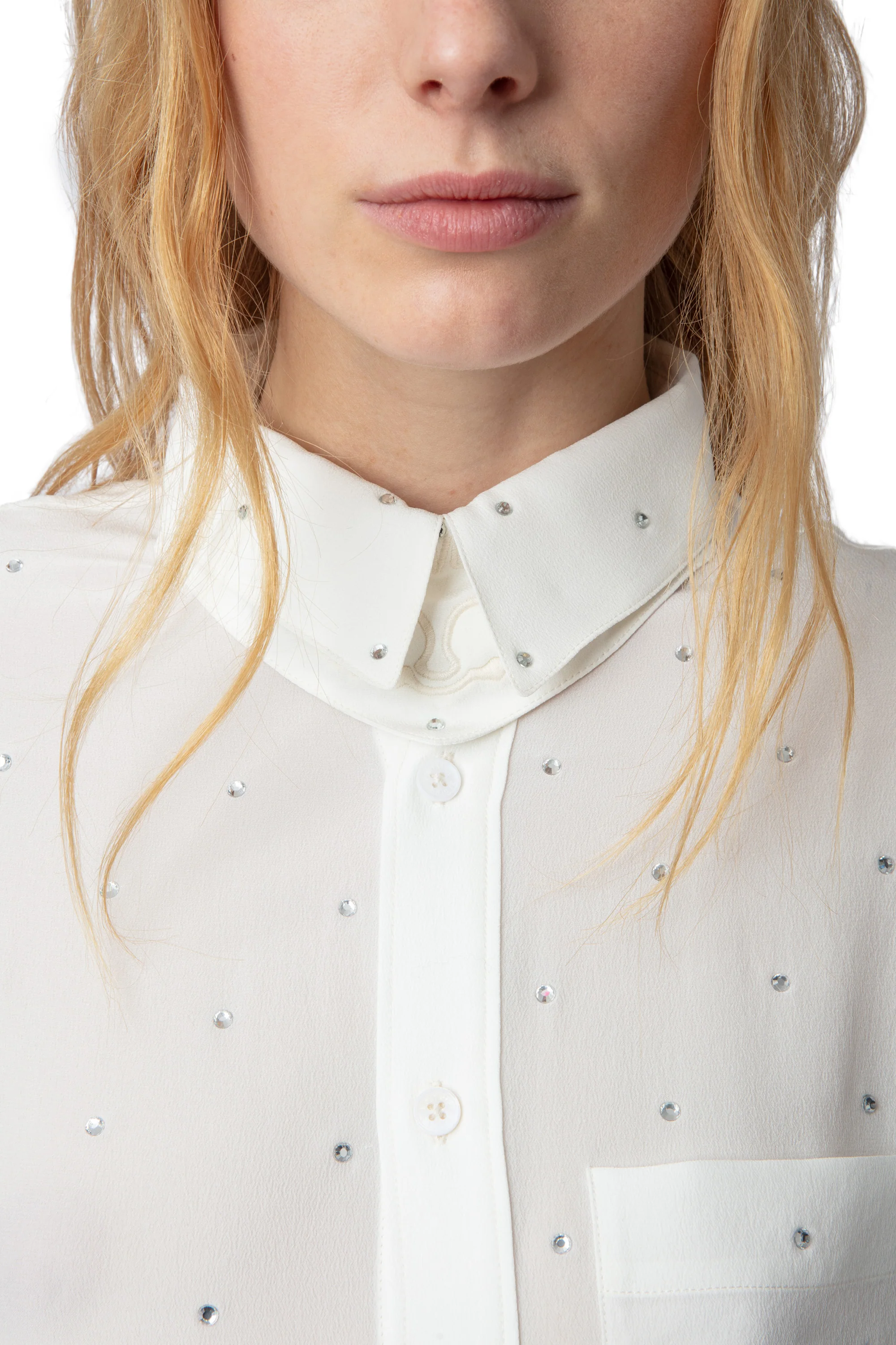 Tyrone CDC Strass Shirt | Beige - Image 3