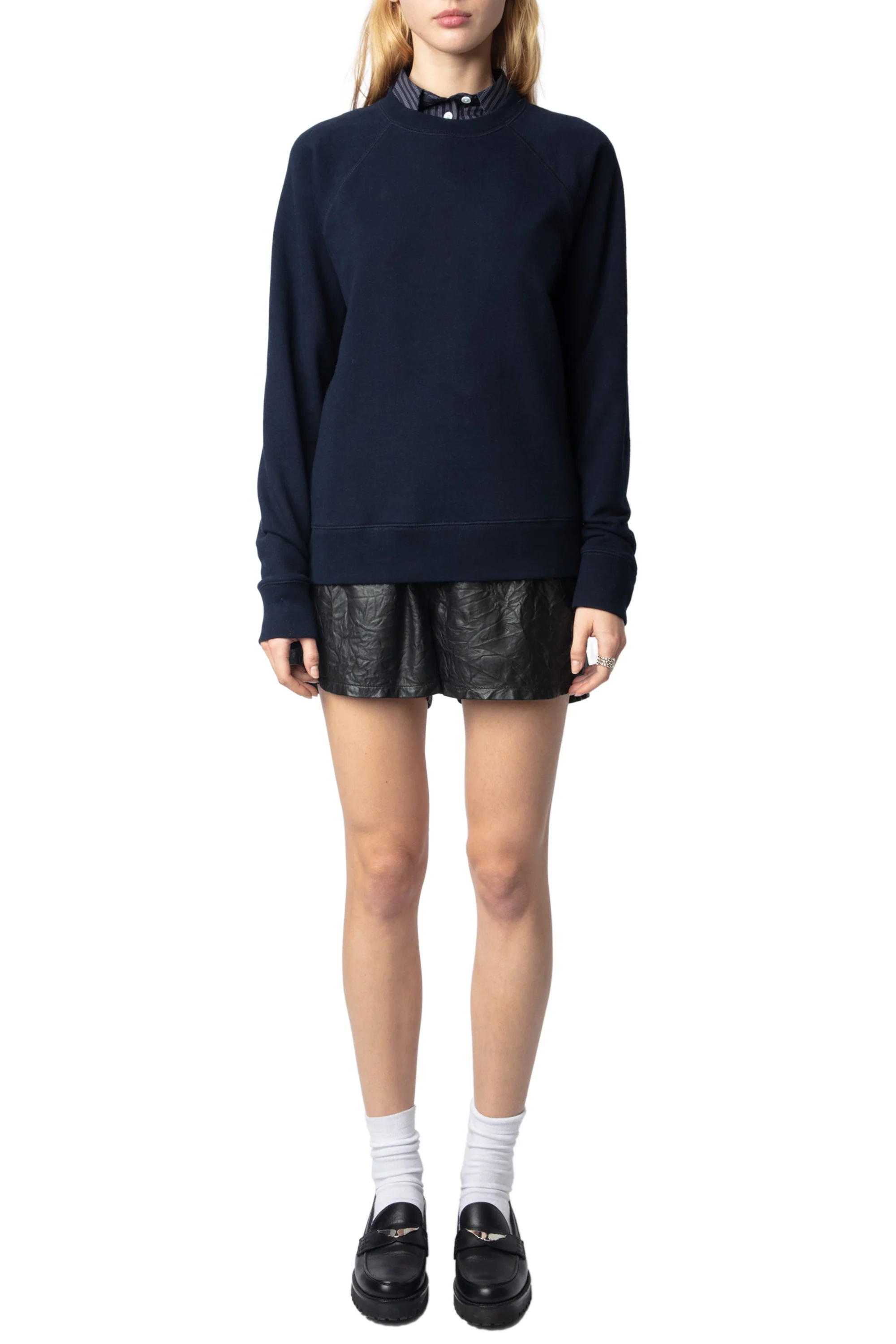 Upper Mo Fishnet Fallen Angel Sweatshirt | Navy Blue