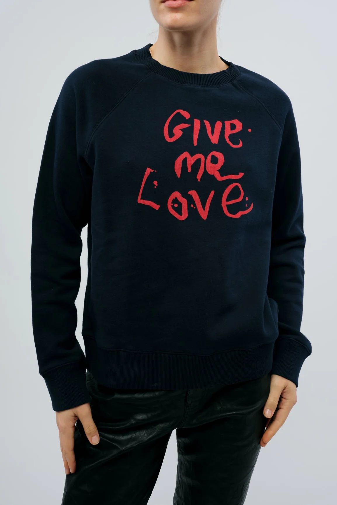 Upper Mo Give Me Love Sweatshirt | Navy Blue