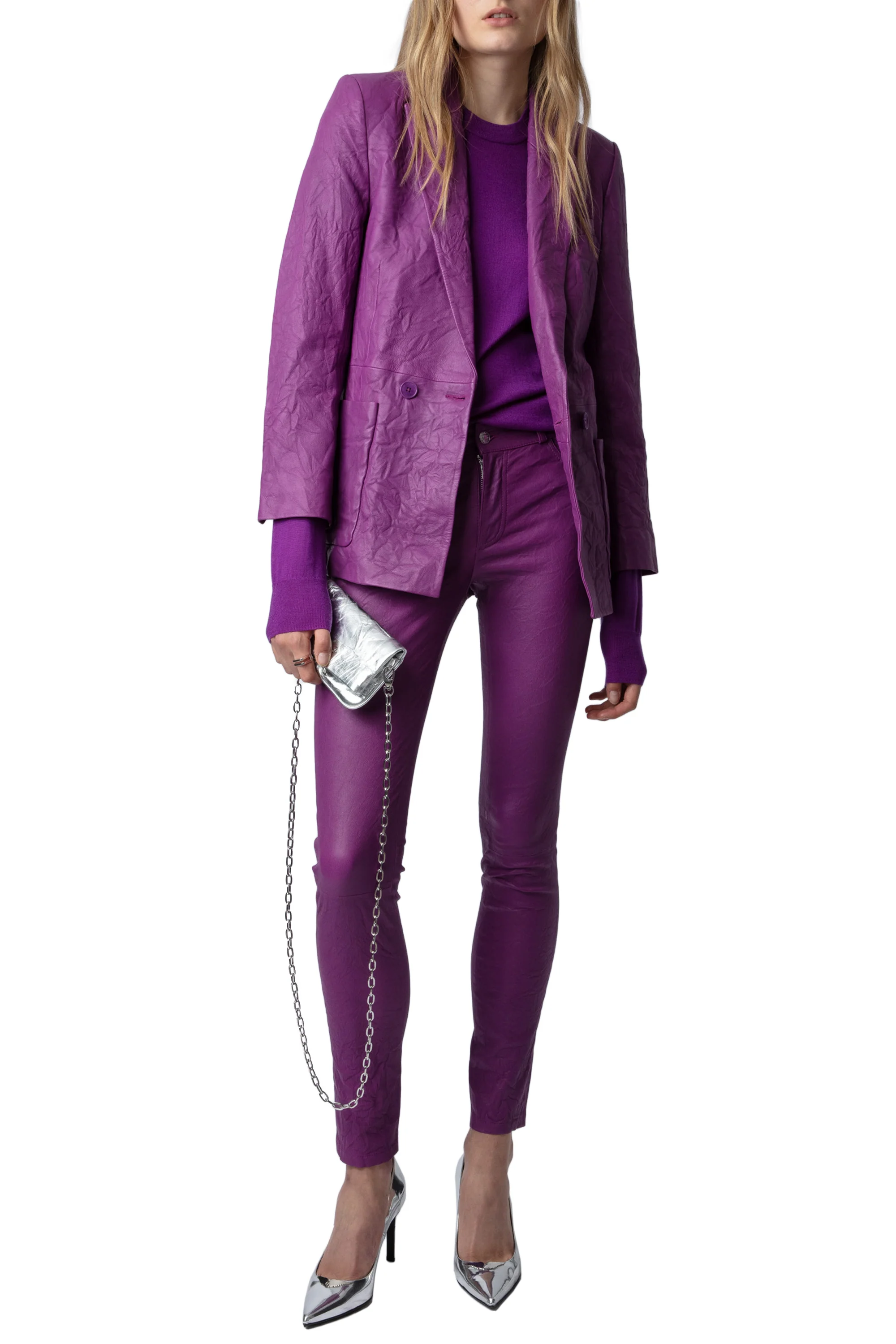 Visko Creased Leather Blazer | Goa - Image 2