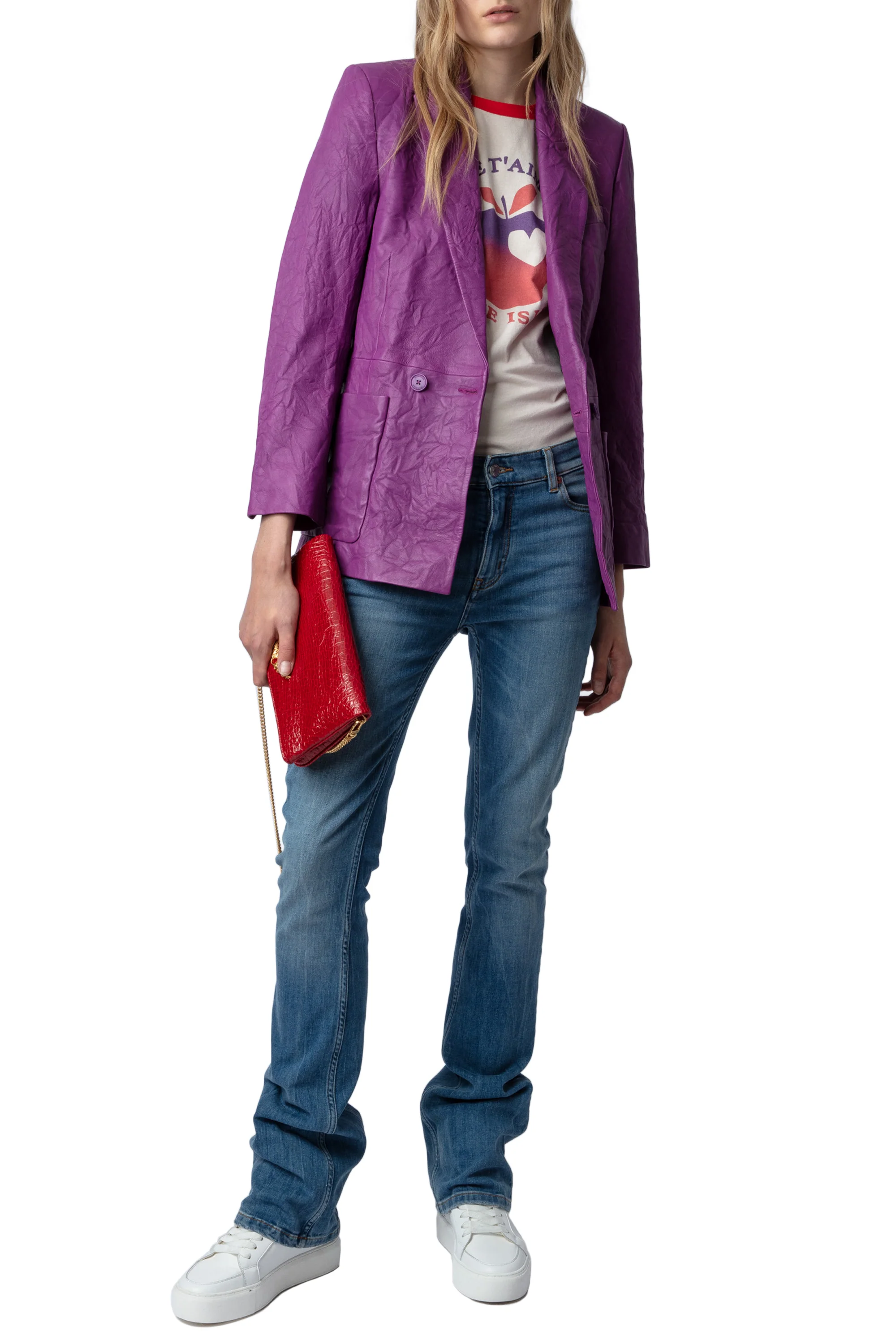 Visko Creased Leather Blazer | Goa - Image 3