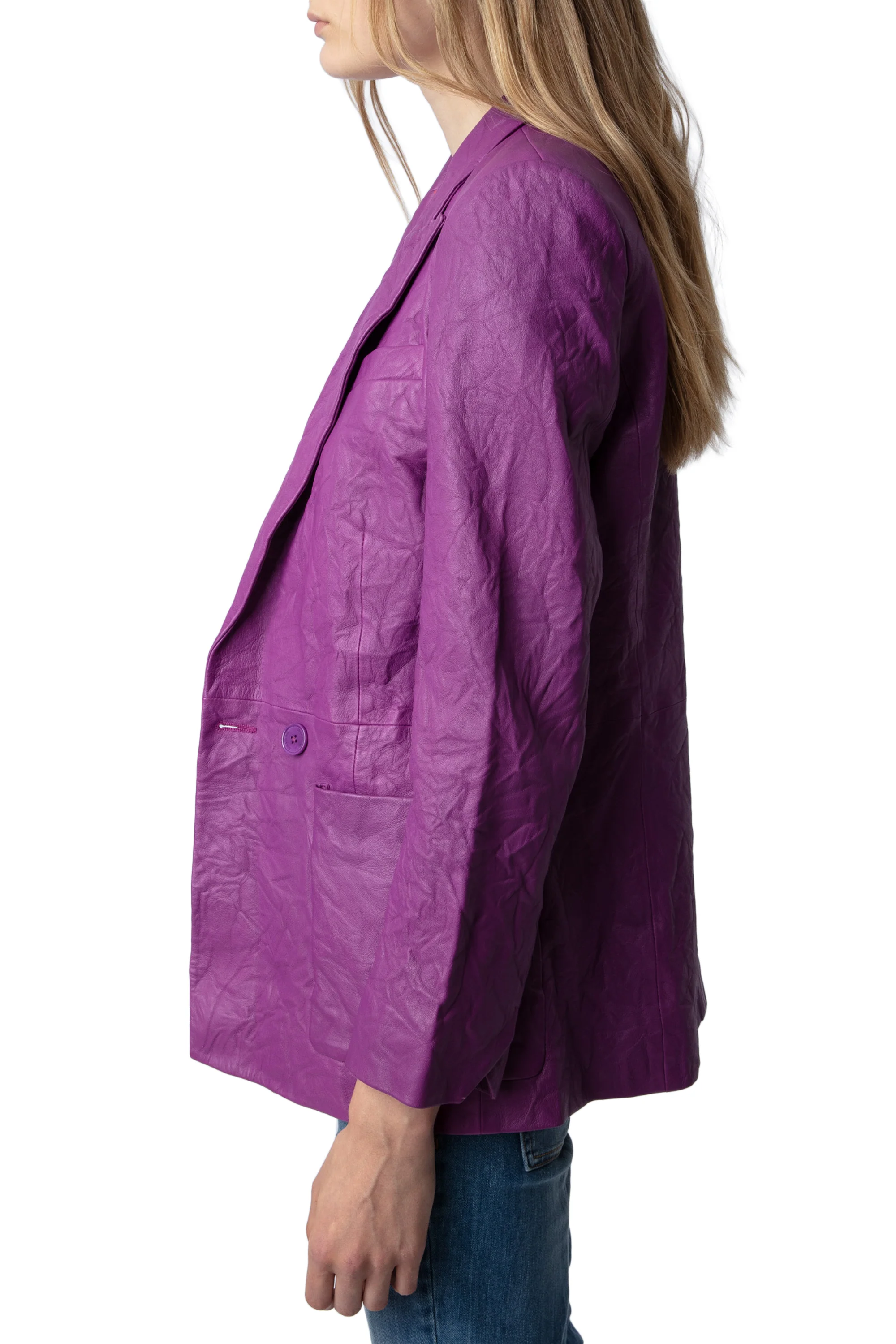 Visko Creased Leather Blazer | Goa - Image 5