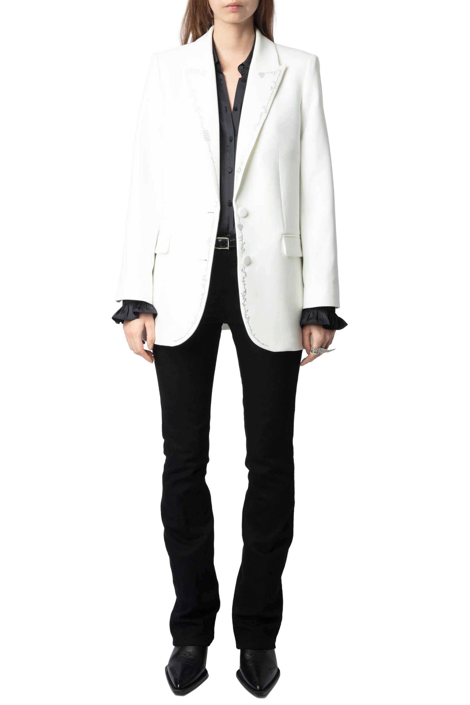 Viva Strass Line Blazer | Beige - Image 2